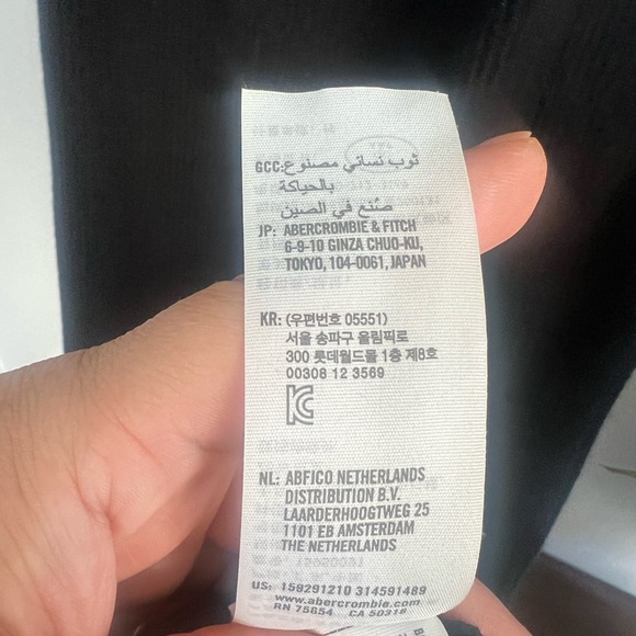 Abercrombie & Fitch Black Long Sleeve Cut-Out Dress - Picture 6 of 9